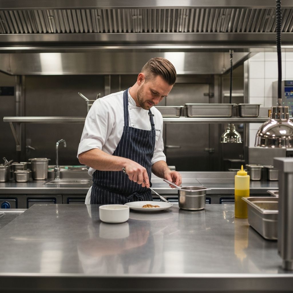 Professional chef at work